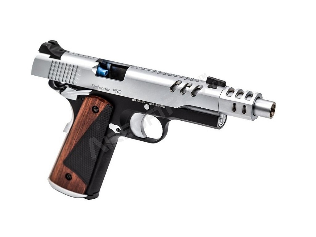Airsoftová pistole CS Defender Pro MEU, GBB - stříbrná [Vorsk]