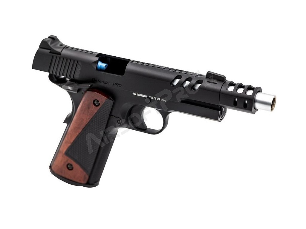 Airsoftová pistole CS Defender Pro MEU, GBB - stříbrná hlaveň [Vorsk]