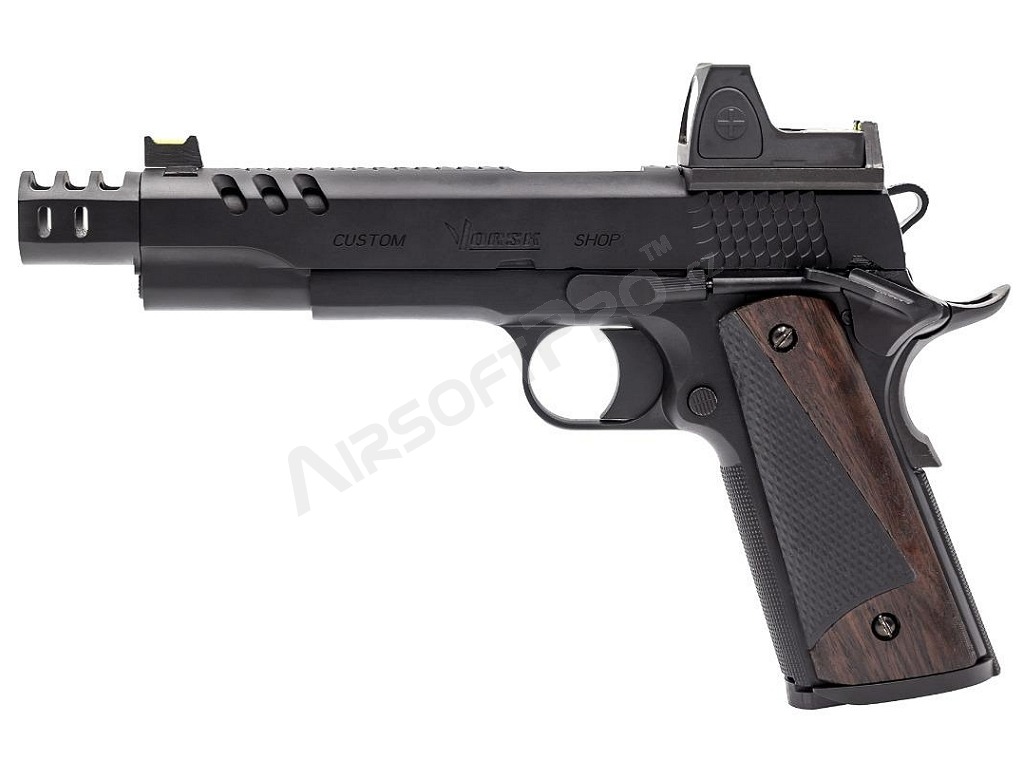 Airsoftová pistole CS Defender Pro MEU s kolimátorem, GBB - černá [Vorsk]