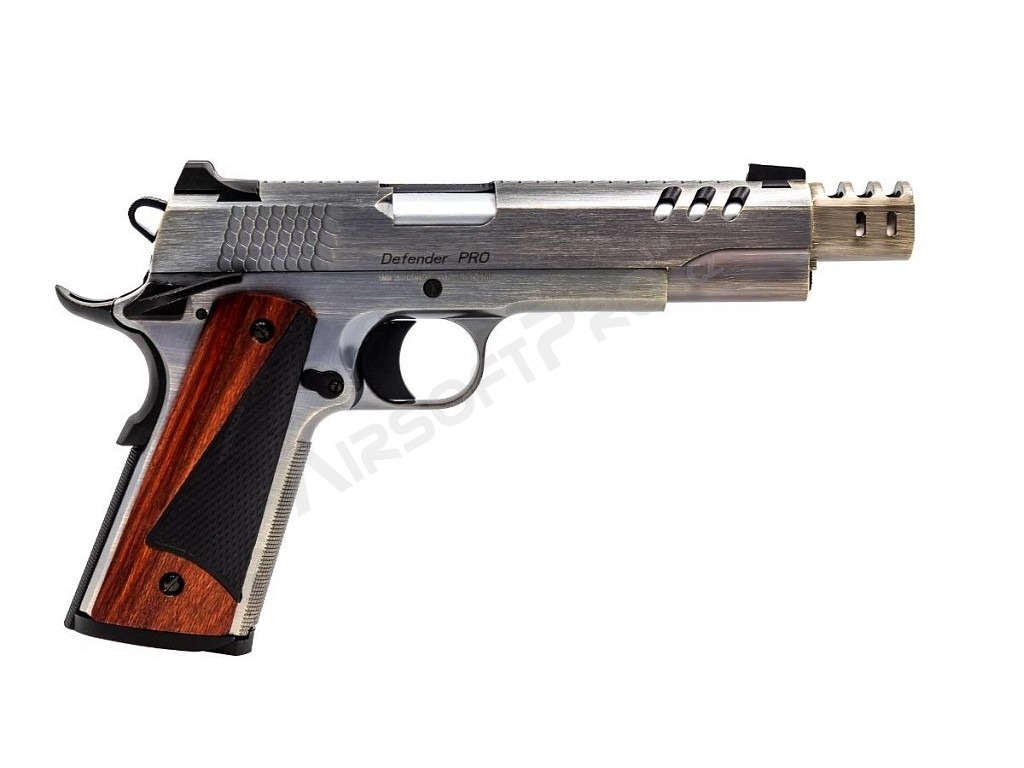 Airsoftová pistole CS Defender Pro MEU, GBB - broušený hliník [Vorsk]