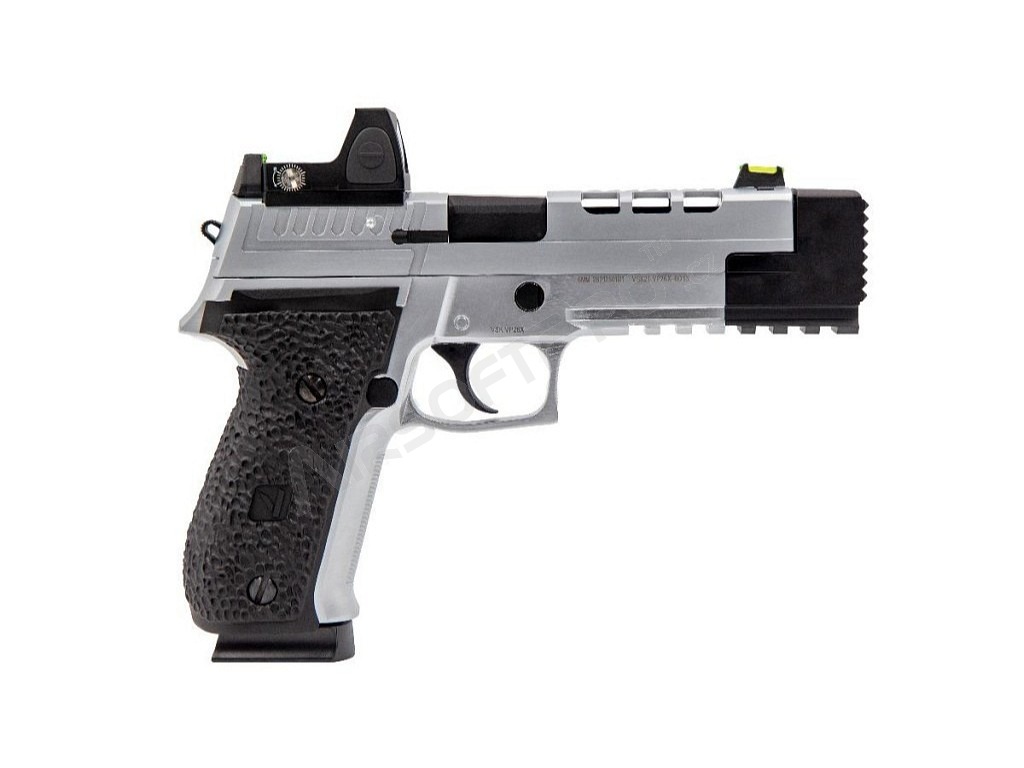 Airsoftová pistole VP26X s kolimátorem, GBB - stříbrná [Vorsk]