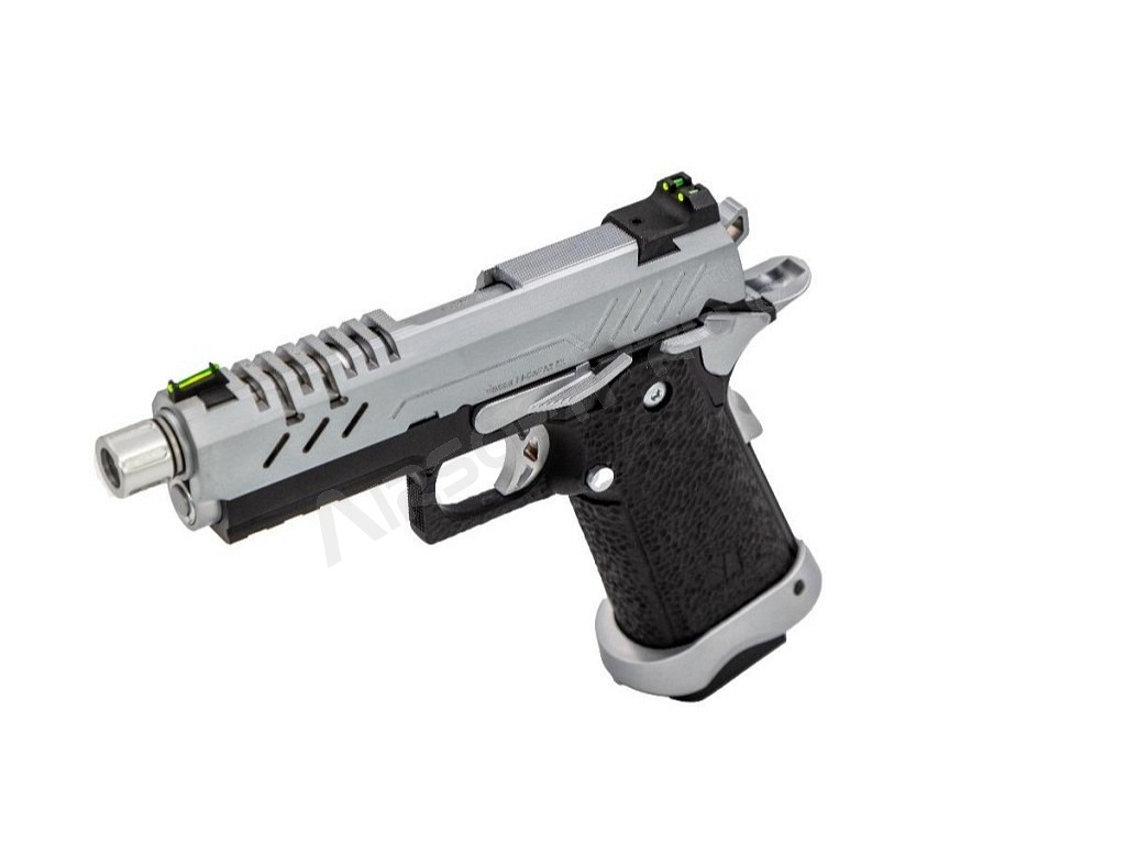 Airsoftová pistole Hi-Capa 3.8 PRO, GBB - stříbrná [Vorsk]