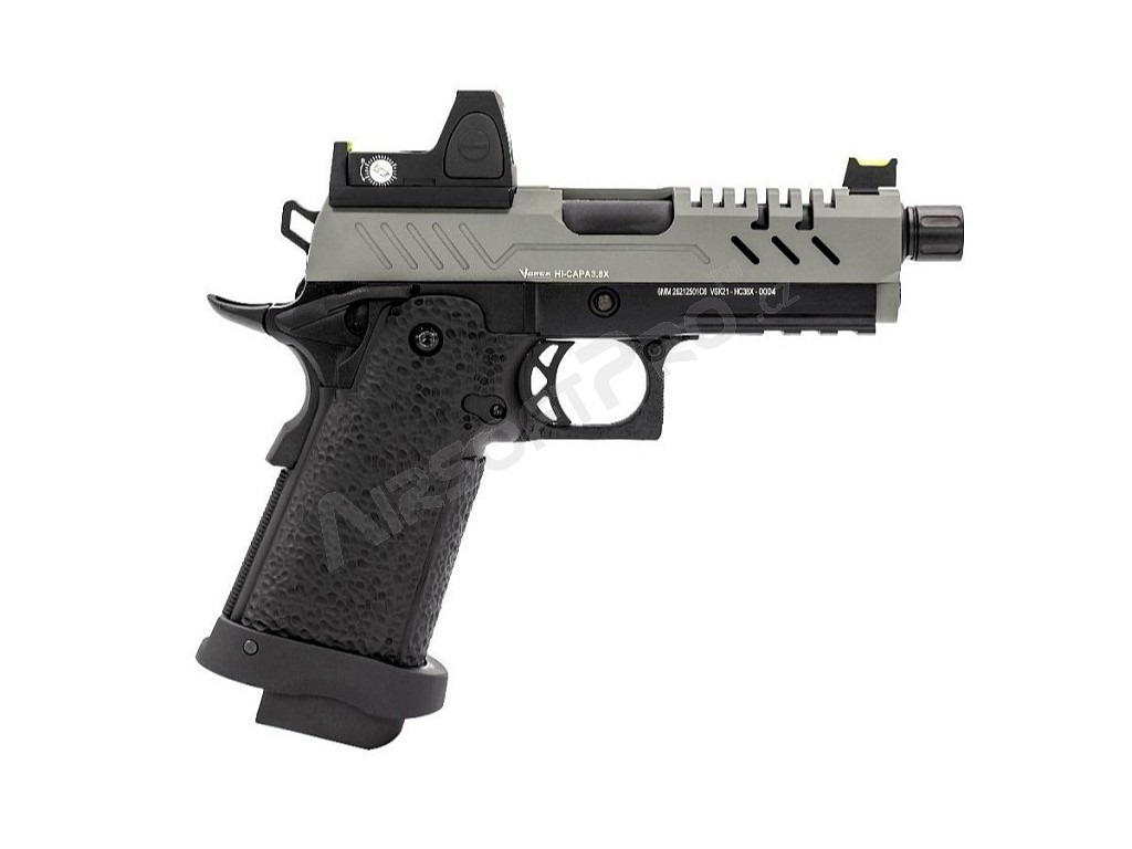Airsoft GBB pistol Hi-Capa 3.8 PRO + Red Dot, Grey slide [Vorsk]
