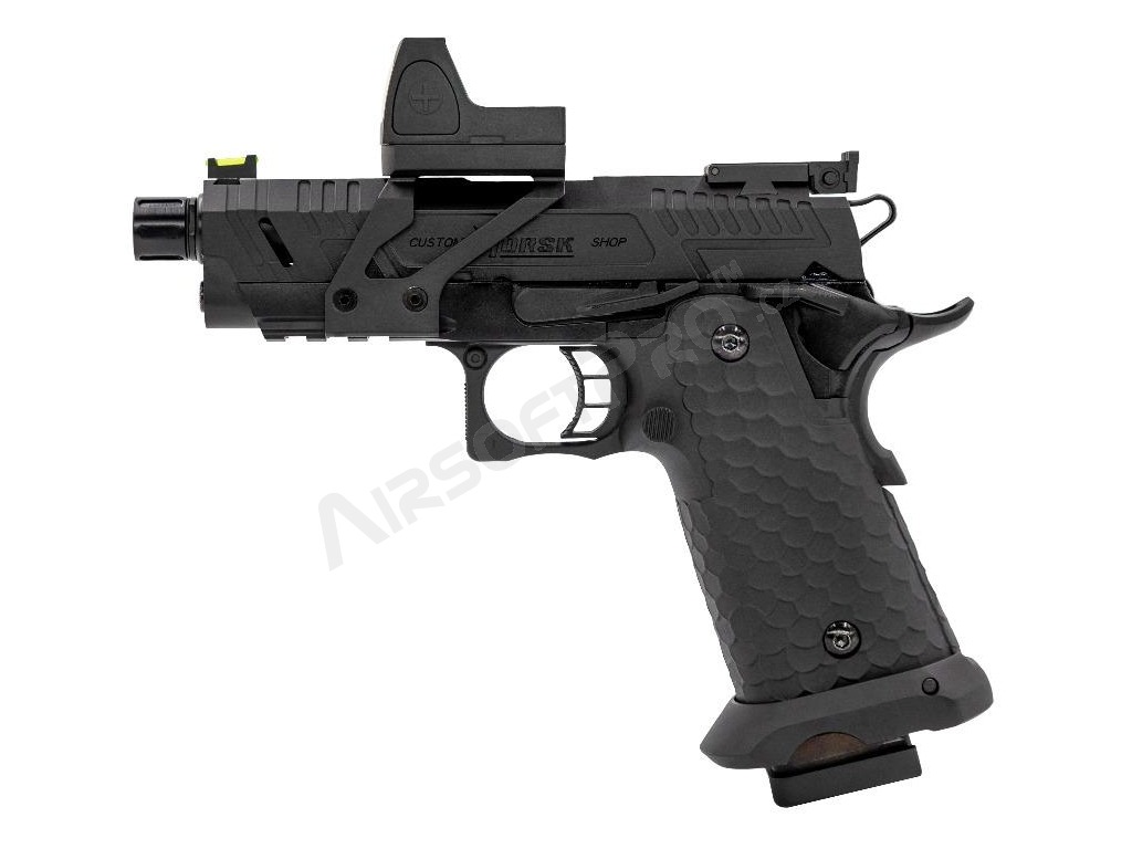 Airsoft GBB pistol Hi-Capa Vengeance Compact + Red Dot, Black [Vorsk]