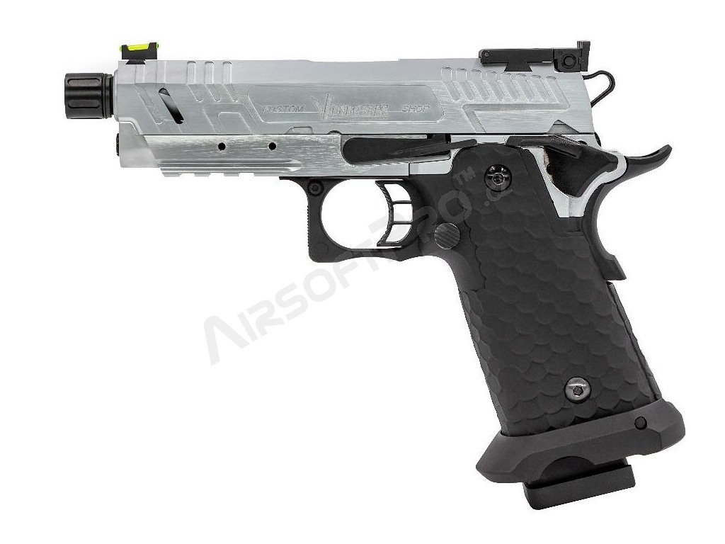 Airsoftová pistole Hi-Capa Vengeance Compact, GBB - stříbrná [Vorsk]