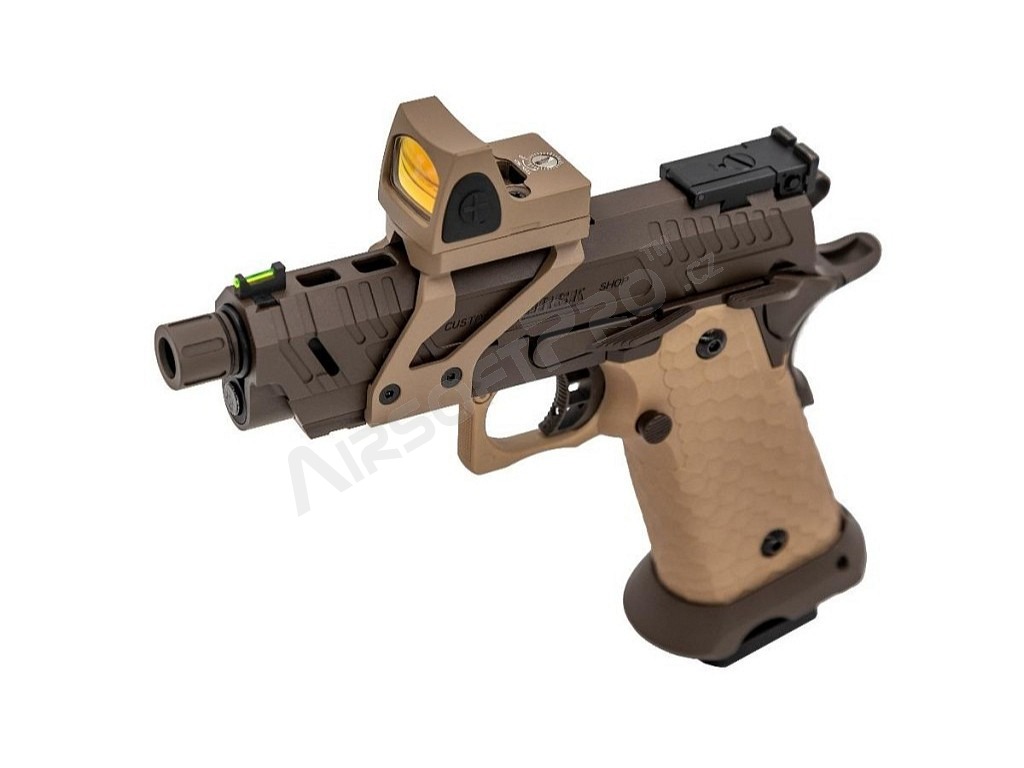 Airsoft GBB pistol Hi-Capa Vengeance Compact + Red Dot, Black-TAN [Vorsk]