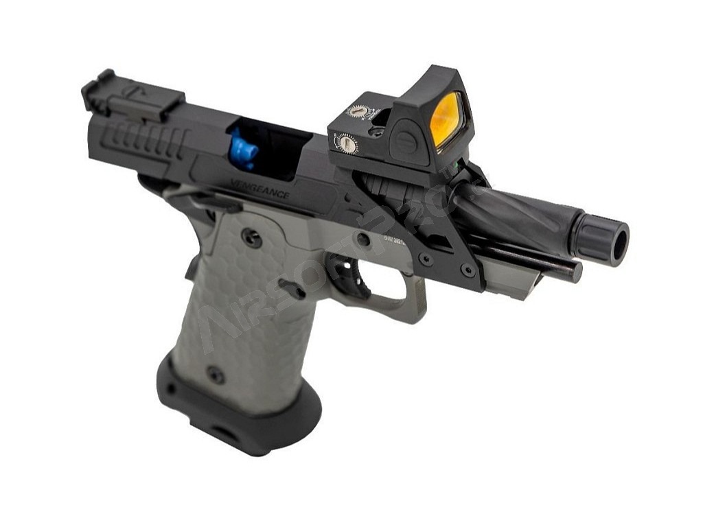 Airsoftová pistole Hi-Capa Vengeance Compact s kolimátorem, GBB - šedá [Vorsk]