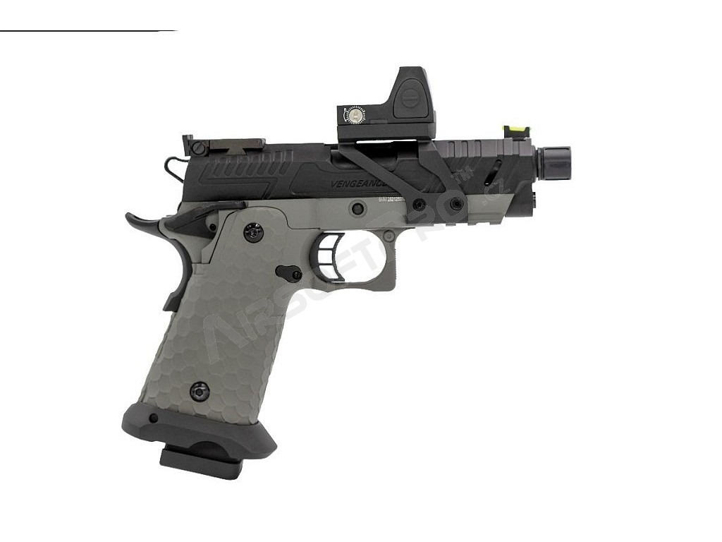 Airsoftová pistole Hi-Capa Vengeance Compact s kolimátorem, GBB - šedá [Vorsk]