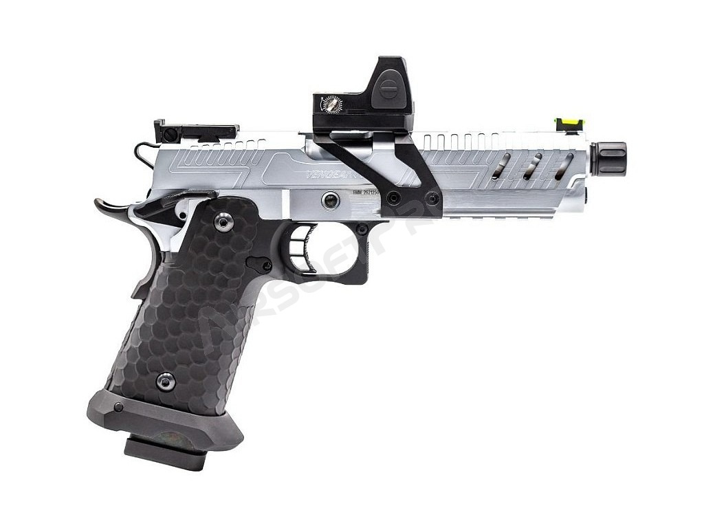 Airsoft GBB pistol CS Hi-Capa Vengeance + Red Dot, Silver [Vorsk]