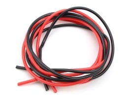 Silikonové kabely průřez 1,5mm2, 16#AWG, černý a červený - 1 metr [TopArms]