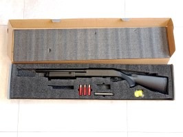 Airsoft brokovnice M870 se pevnou ABS pažbou, krátká, KOV (CM.350M) - NEFUNKČNÍ [CYMA]