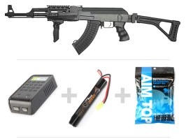 Airsoft rifle AK47 (CM.028U) + HQ Li-Ion battery + HQ charger + 0,25g BBs [CYMA]