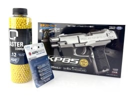 Bundle: KP85 electric airsoft pistol with blowback (EBB) + 3000 BBs + 4 batteries [Tokyo Marui]