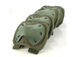 Tactical elbow and knee pad set - green (OD) - DAMAGED [EmersonGear]