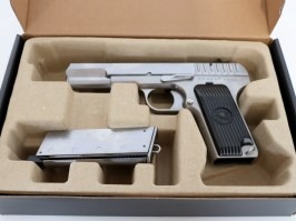 Airsoft pistol TT33, silver - Metal, blowback - NON-FUNCTIONAL [WE]