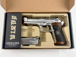 Airsoft pistol Samurai Edge M92 Biohazard , silver - fullmetal, blowback - UNFUNCTIONAL [WE]