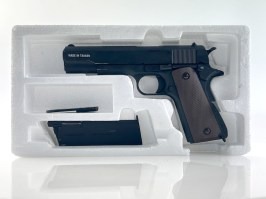 Airsoft pistol 1911 A1, full metal, gas blowback - black - SERVISED [KJ Works]