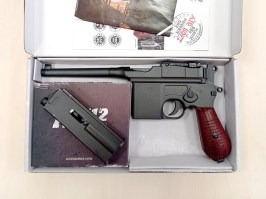 Airsoft pistol M712 Broomhandle, full metal, blowback, full auto - SERVISED [KWC]