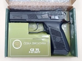 Pistolet airsoft CZ 75 P-07 DUTY S. - CO2, Blowback - RETOUR PAR LE CLIENT [ASG]