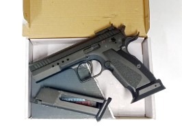 Pistolet airsoft CZ75 Tactical model - fullmetal, CO2 blowback - RETOURNÉ [KWC]