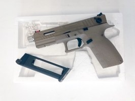 Airsoft pistol KP-13F, barrel with thread, full auto (CO2) - TAN - RETURNED [KJ Works]