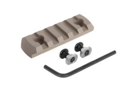 CNC aluminium RIS mount rail for M-LOK System, 5 slots - Desert [A.C.M.]