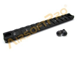CNC metal RIS mount rail - 14cm, black [Big Dragon]