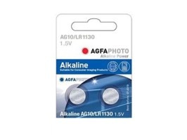 Alkaline button battery 1,5V AG10 / LR54 / LR1130 / 389-390 - 2pcs [AgfaPhoto]