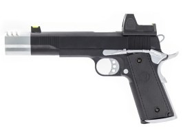 Pistolet GBB airsoft VP-X, GBB avec point rouge - Silver MATCH [Vorsk]