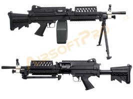 Airsoftový kulomet MK46 s výsuvnou pažbou - celokov [A&K]