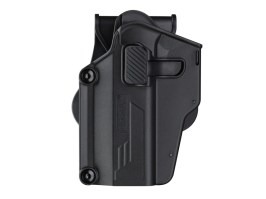 Tactical polymer universal holster Per-Fit - black - left-handed [Amomax]