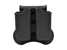 Opaskové polymerové pouzdro pro dva zásobníky pistole Glock - černé [Amomax]
