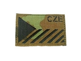 Laser Cut patch Czech Flag 8x5cm (CZE) - vz.95/Black [AS-Tex]