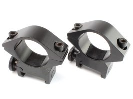 25,4mm montážní kroužky pro běžné 21mm Picatiny RIS lišty - nízké [ASG]