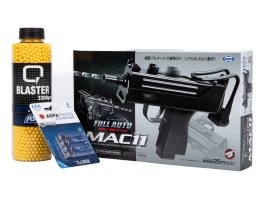 Balíček: Airsoftový elektrický samopal MAC11,dávka EBB + 3000 kuliček + 4 baterie [Tokyo Marui]