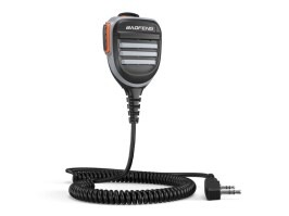 Voděodolný duální externí mikrofon/reproduktor pro Baofeng, IP54 - šedý [Baofeng]