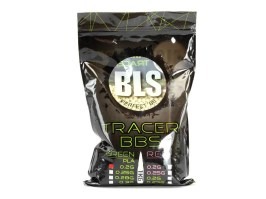 Airsoftové kuličky nasvětlovací BLS BIO Tracer 0,20 g | 5000 ks | 1 kg - zelené [BLS]