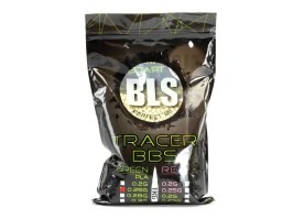 Airsoftové kuličky nasvětlovací BLS BIO Tracer 0,25 g | 4000 ks | 1 kg - zelené [BLS]