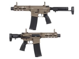 Airsoftová zbraň Daniel Defense DDM4 PDW Platinum, ETU (DD.105B) - FDE [CYMA]