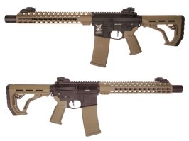 Airsoft rifle M4 AR15 SilentOps DMR Alpha EAGLE, Full Metal - TAN/Black [Delta Armory]