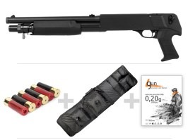Shotgun M3 Super 90 (M56B) + 6 cartridges + 1kg BBs + shotgun bag [Double Eagle]