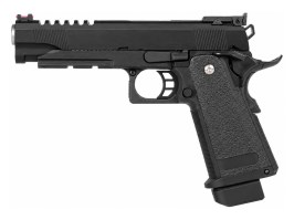 Airsoft pistol EC-2104 with metal slide, gas, blowback (GBB) - black [E&C]