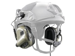 Electronic Hearing Protector M32 with microphone and ARC helmet adapter - FG [EARMOR]
