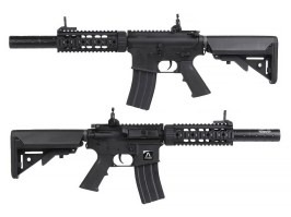 Airsoftová zbraň M4 RIS CQB s tlumičem, licence COLT - černá (EC-607) [E&C]