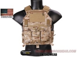 420 Plate Carrier Tactical Vest With 3 Pouches - Multicam Arid [EmersonGear]