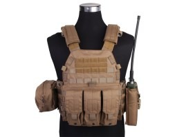 LBT6094A Plate Carrier With 3 Pouches - Coyote Brown [EmersonGear]
