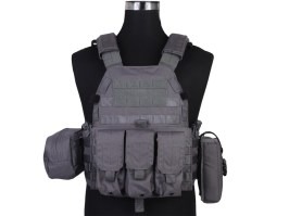LBT6094A Plate Carrier With 3 Pouches - Wolf Grey [EmersonGear]