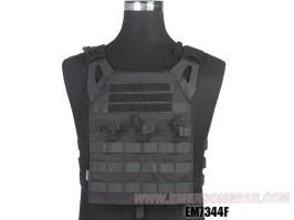 Jumer Plate Carrier With Triple M4 Pouch and dummy ballistic plates - Black [EmersonGear]