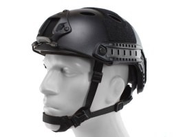 Vojenská helma FAST s příslušenstvím, typ PJ, NOVÝ MODEL - Černá [EmersonGear]