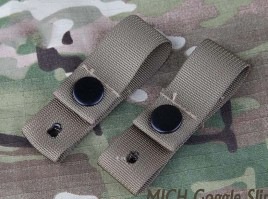 Upevňovací pásky na brýle pro helmy MICH - pískové (TAN) [EmersonGear]